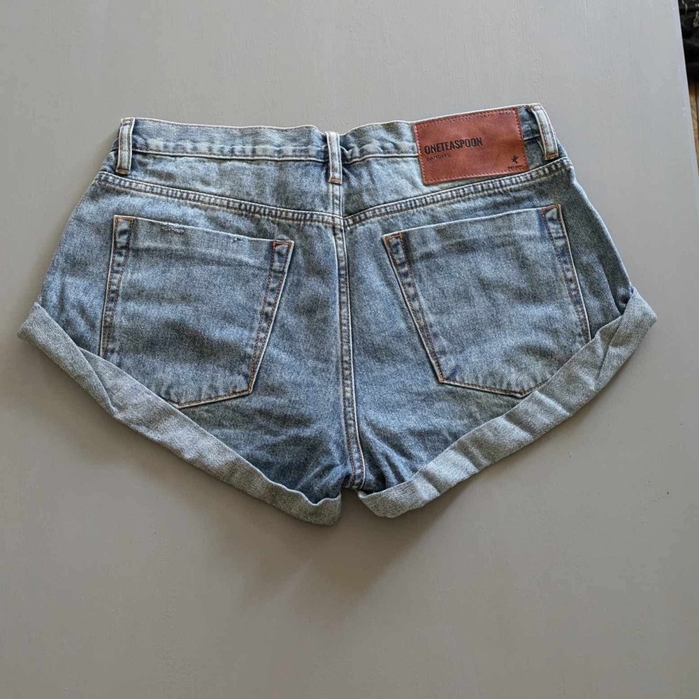 One Teaspoon Bandits Denim Shorts - Size 30 - Picture 2 of 6